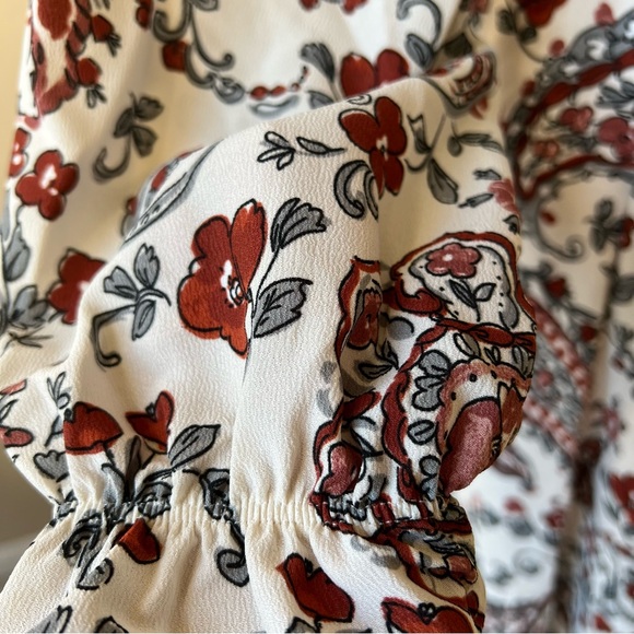 Banana Republic Paisley & Floral Printed Kerchief Hem Dress US6 $159 - Picture 13 of 15